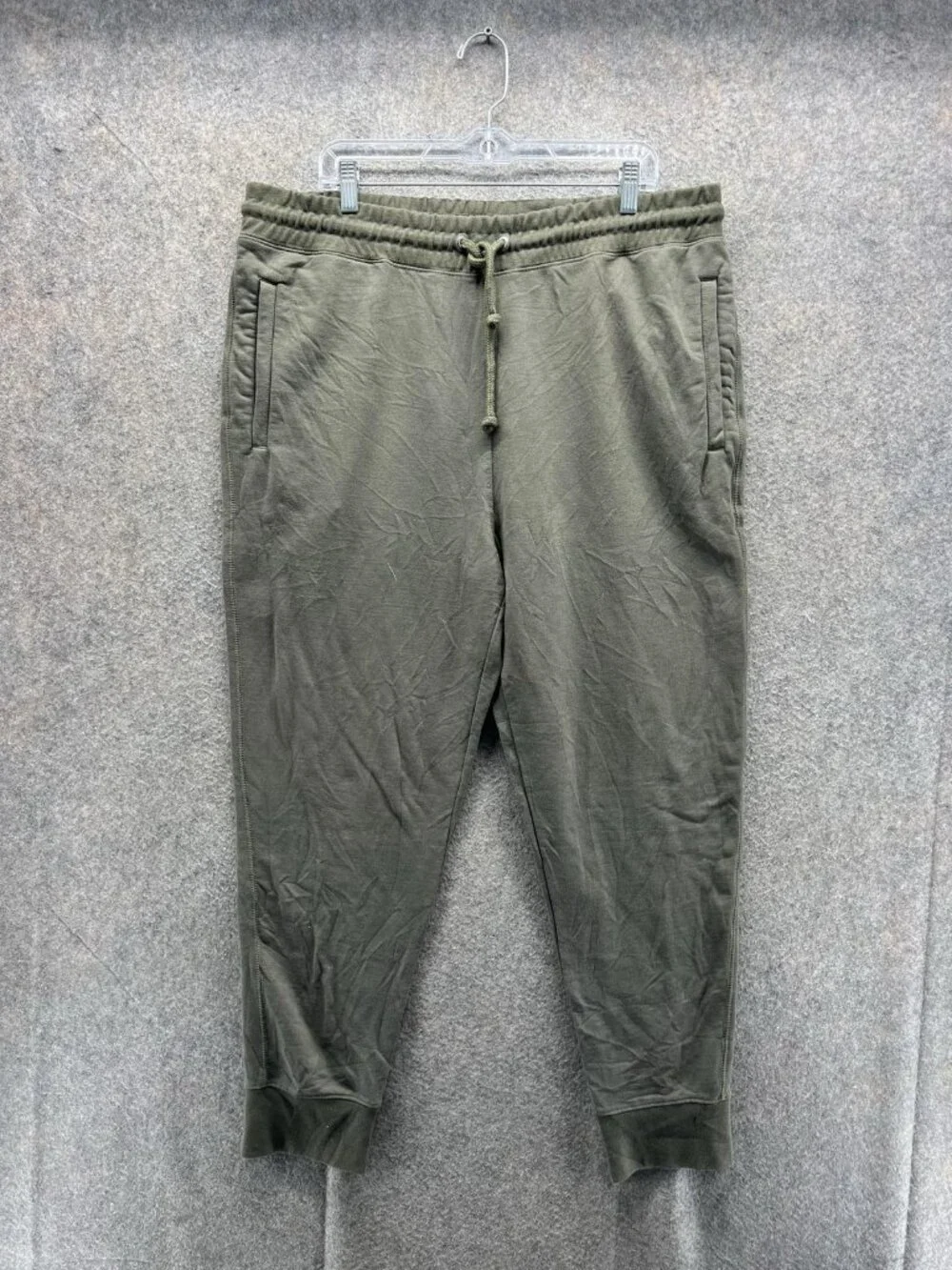 The North Face Jogger Sweatpants Mens XL Green Fleece Elastic Waist Pockets